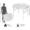 Aluminium Campingtafel, Klaptafel, 75,5x55x25,5/59cm, Tafelblad Van Wit MDF 3