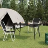 Aluminium Campingtafel Met Draagtas 120×68,5 Cm Voor 4-6 Personen Zwart 2