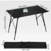 Aluminium Campingtafel Met Draagtas 120×68,5 Cm Voor 4-6 Personen Zwart 3