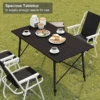 Aluminium Campingtafel Met Draagtas 120×68,5 Cm Voor 4-6 Personen Zwart 4