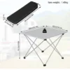 Aluminium Campingtafel Opvouwbare Klaptafel Ultralicht Draagbaar Met Draagtas Zilver 3