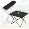 Aluminium Campingtafel Opvouwbare Klaptafel Ultralicht Draagbaar Met Draagtas Zwart 3