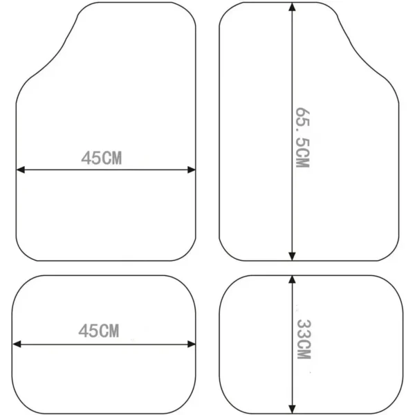 Autovloermattenset Met 4 Matten Automat Water Antislip Hielbeschermers Rood 3