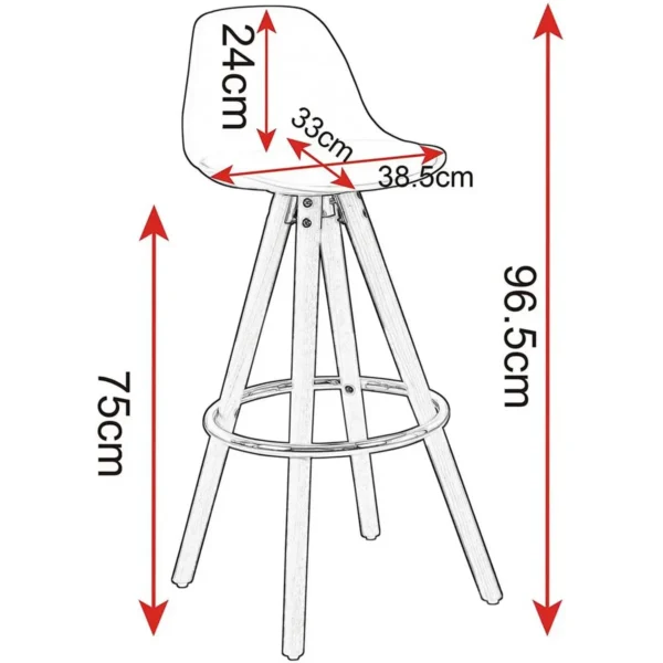 Barkrukset Van 2 Barstoelen Gemaakt Van Linnen Houten Frame Met Rugleuning + Voetensteun Veelkleurig 3