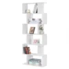 Boekenkast 6 Niveaus, Staande Plank Voor Display, Vrijstaande Plank, 60x160x23,5 Cm Wit 7