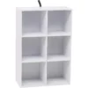 Boekenkast Kubusplank Wit, 4/6 Vakken, Kantoorplank, Dossierplank, Houtmateriaal 60x30x89cm 1