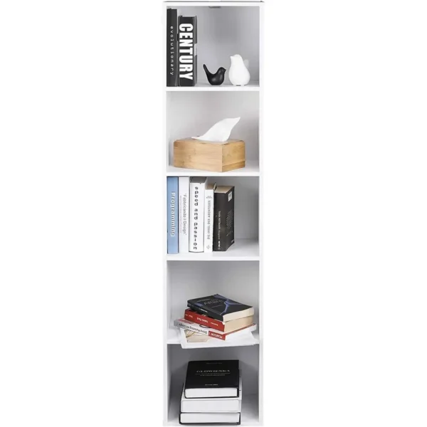 Boekenkast Met 5 Vakken, Staande Plank, Kubusplank, Vrijstaande Plank Van Houtmateriaal 5