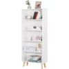 Boekenplank Met 5 Vakken, Boekenkast, Staande Plank, Archiefplank Voor Kantoor Wit 7