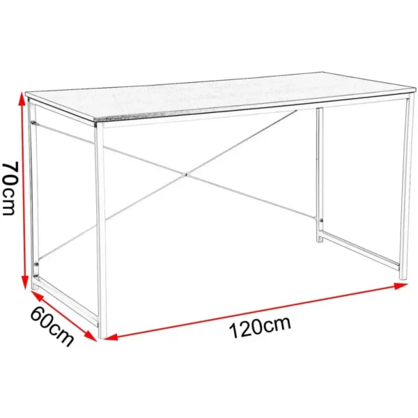 Bureau Computertafel Kantoormeubel PC Tafel Zwart 3