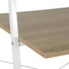 Bureau Kantoormeubel PC Tafel Werktafel Met Plank, Gemaakt Van Hout En Staal Wit Eiken Licht 7