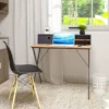 Bureau Met Plank 90x50x88,5 Cm, Licht Eikengrijs 2