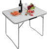 Campingtafel Aluminium & MDF Opvouwbaar 80x60,5x70cm Grijs 1