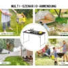 Campingtafel Klaptafel Tuintafel In Hoogte Verstelbaar Zwart 4