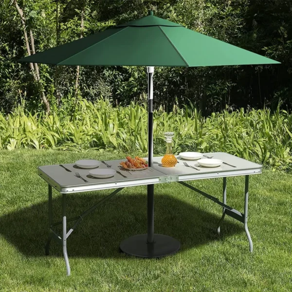 Campingtafel Klaptafel Voor 6 Personen Tuintafel Opklapbaar Grijs 2