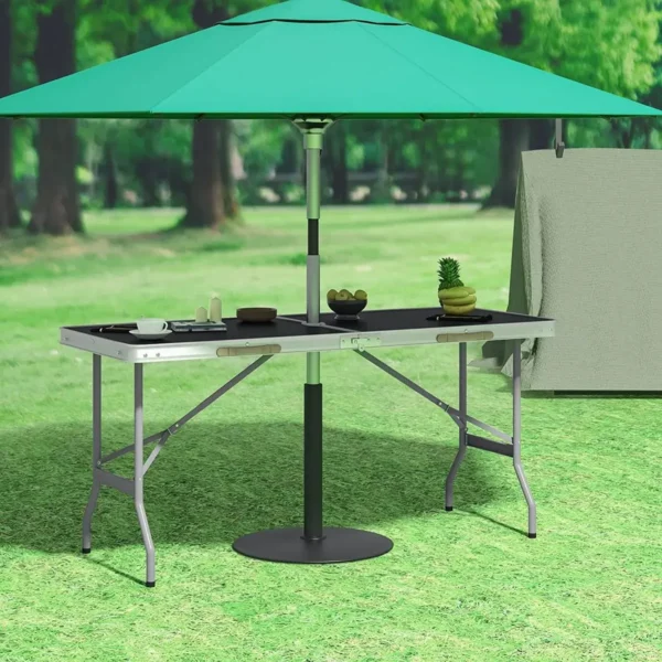 Campingtafel Klaptafel Voor 6 Personen Tuintafel Opklapbaar Zwart 2