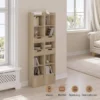 Diferza Boekenkast, Staande Plank, Met 6 Planken, 2 Laden, 1 Deur, Gemaakt Van Licht Eikenhoutmateriaal 6