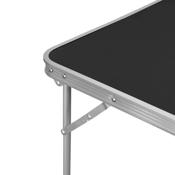 Diferza Campingtafel Opvouwbare Reistafel Met Handvat, Opvouwbaar Gemaakt Van Aluminium En MDF Zwart 9