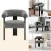 Diferza Loungestoel, Fauteuil, Met Fleece Zitting, Massief Houten Poten, Donkergrijs 6