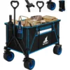 Diferza Opvouwbare Handkar, Handkar Met Rem, Laadvermogen Tot 240 L, 120 Kg, Zwart + Blauw 1