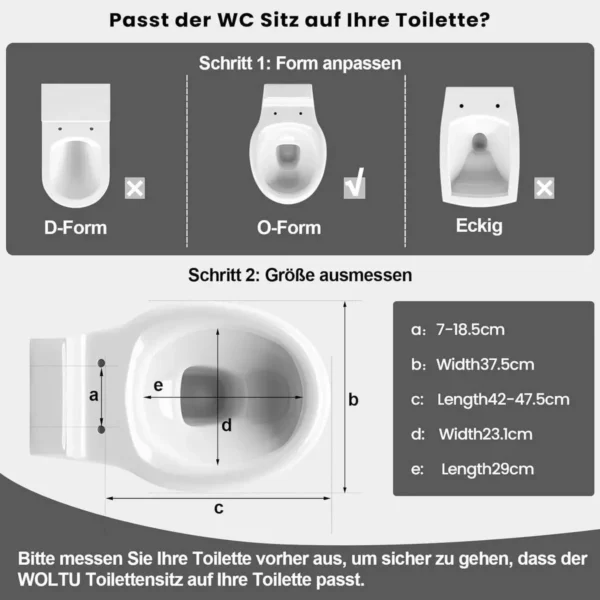Diferza Toiletdeksel, Toiletbril Met Soft Close Mechanisme, Toiletbril, O-vorm, Houtpatroon 3