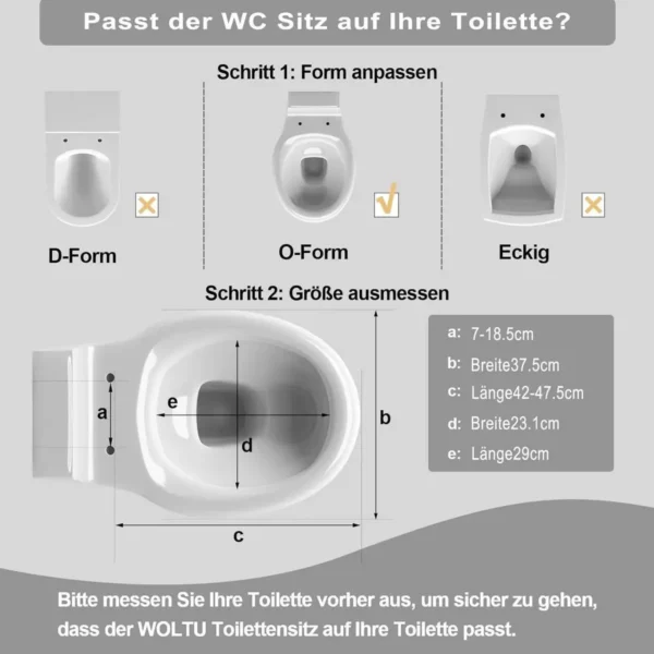 Diferza Toiletdeksel, Toiletbril Met Soft Close Mechanisme, Toiletbril, O-vorm, Wit Marmerpatroon 4