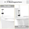 Diferza Toiletdeksel, Toiletbril Met Soft Close Mechanisme, Toiletbril, O-vorm, Wit Marmerpatroon 7