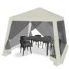 Diferza Tuinpaviljoen 3x3 M, Met Zijwanden Klamboe, Metaal, Partytent, Beige 1