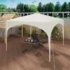 Diferza Vouwtent Pop-up Waterdicht, Zonwering Gemaakt Van Oxford Metalen Frame 3x3m Beige 2