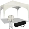 Diferza Vouwtent Pop-up Waterdicht, Zonwering Gemaakt Van Oxford Metalen Frame 3x3m Beige 1