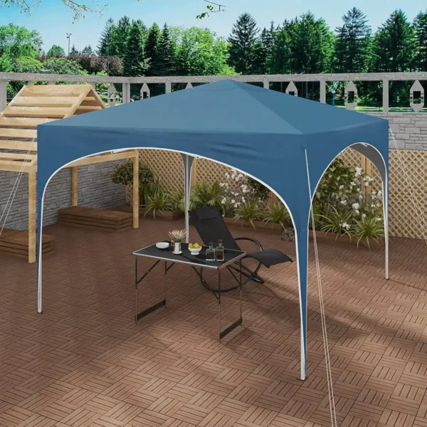 Diferza Vouwtent Pop-up Waterdicht, Zonwering Gemaakt Van Oxford Metalen Frame 3x3m Blauw 2