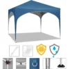 Diferza Vouwtent Pop-up Waterdicht, Zonwering Gemaakt Van Oxford Metalen Frame 3x3m Blauw 7