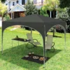 Diferza Vouwtent Pop-up Waterdicht, Zonwering Gemaakt Van Oxford Metalen Frame 3x3m Grijs 4