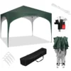 Diferza Vouwtent Pop-up Waterdicht, Zonwering Gemaakt Van Oxford Metalen Frame 3x3m Groen 9