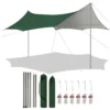 Diferza Waterdicht Tentzeil Met Paalogen, Liertouwen Haringen, Groen 4,4 X 4,4 M 1