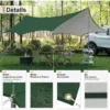 Diferza Waterdicht Tentzeil Met Paalogen, Liertouwen Haringen, Groen 4,4 X 4,4 M 4