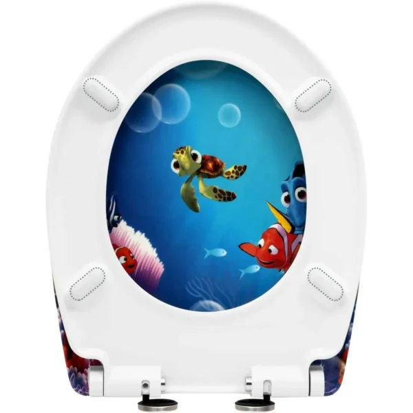 Duroplast Goldfish Cartoon Toiletbril Met Softclose-mechanisme En Snelbevestiging 8