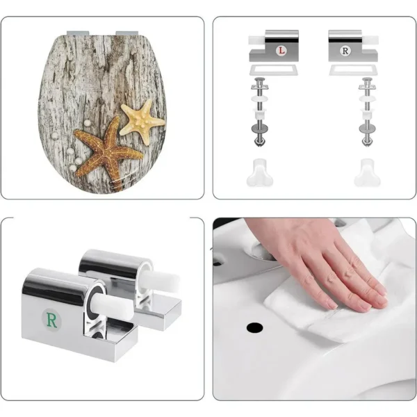 Duroplast Toiletbril Met Softclose-mechanisme Pearl And Starfish 6