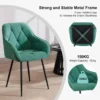 Eetkamerstoel, Ergonomische Fauteuil, Gemaakt Van Fluweel, Turquoise Metalen Poten 7