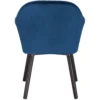 Eetkamerstoelen Keukenstoel Woonkamerstoel Met Zwarte Poten Fluweel Massief Hout Blauw 6