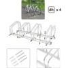 Fietsstandaard Fietshouder Op De Vloerstandaard Van Metaal Zilver 100,5x32x27cm 4