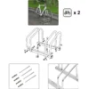 Fietsstandaard Fietshouder Op De Vloerstandaard Van Metaal Zilver 40x32x26cm 5