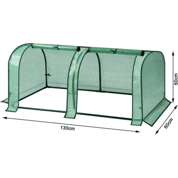 Foliekas PE Semi-transparant 130x60x50 Cm 130 G/m² Waterdicht Weerbestendig Groen 4