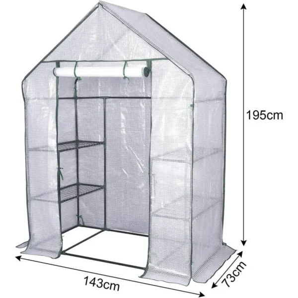 Foliekas Tuinhuis 143x73x195cm Wit 3