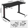 Gametafel Computertafel T-vormige Tafelpoten Zwart 4