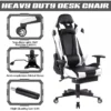 Gamingstoel Racestoel Draaistoel Kunstleer BS14 Wit 5