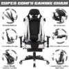 Gamingstoel Racestoel Draaistoel Kunstleer BS14 Wit 6