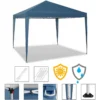 Gazebo Pop-Up Waterdicht Zonwering Patio Festival Pagodetent 3 X 3 M Blauw 6