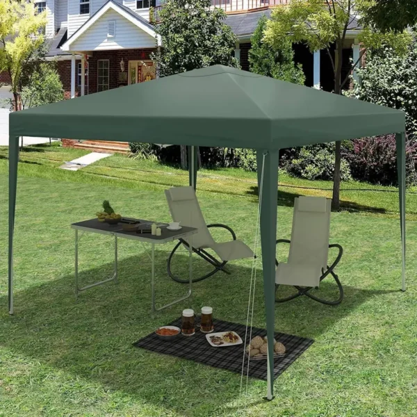 Gazebo Pop-Up Waterdicht Zonwering Patio Festival Pagodetent 3 X 3 M Groen 2