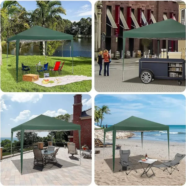 Gazebo Pop-Up Waterdicht Zonwering Patio Festival Pagodetent 3 X 3 M Groen 5