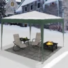 Gazebo Pop-Up Waterdicht Zonwering Patio Festival Pagodetent 3 X 3 M Groen 6